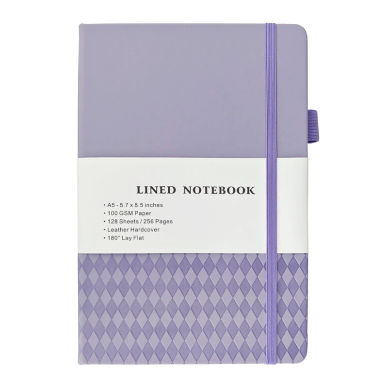 GBF1026  A5  DIAMOND PATTERN  LINED NOTEBOOK