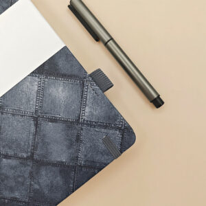 GBF1027  A5  DENIM TEXTURE  LINED NOTEBOOK