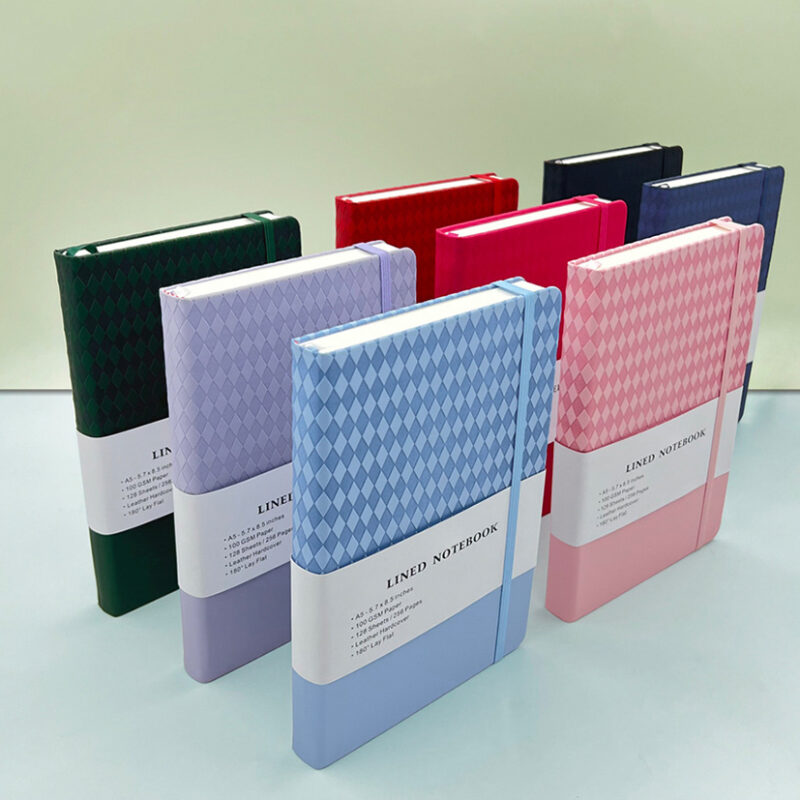 GBF1026  A5  DIAMOND PATTERN  LINED NOTEBOOK