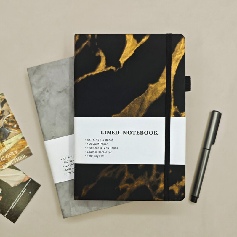GBF1023  A5  MARBLE-PATTERNED  LINED NOTEBOOK
