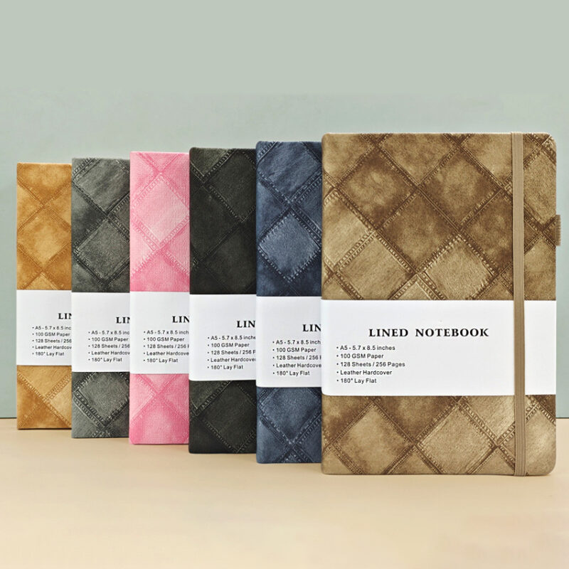 GBF1027  A5  DENIM TEXTURE  LINED NOTEBOOK