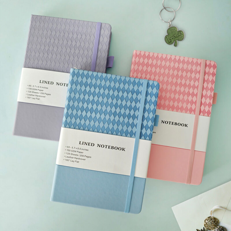 GBF1026  A5  DIAMOND PATTERN  LINED NOTEBOOK