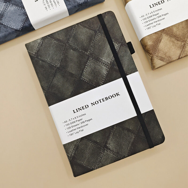 GBF1027  A5  DENIM TEXTURE  LINED NOTEBOOK