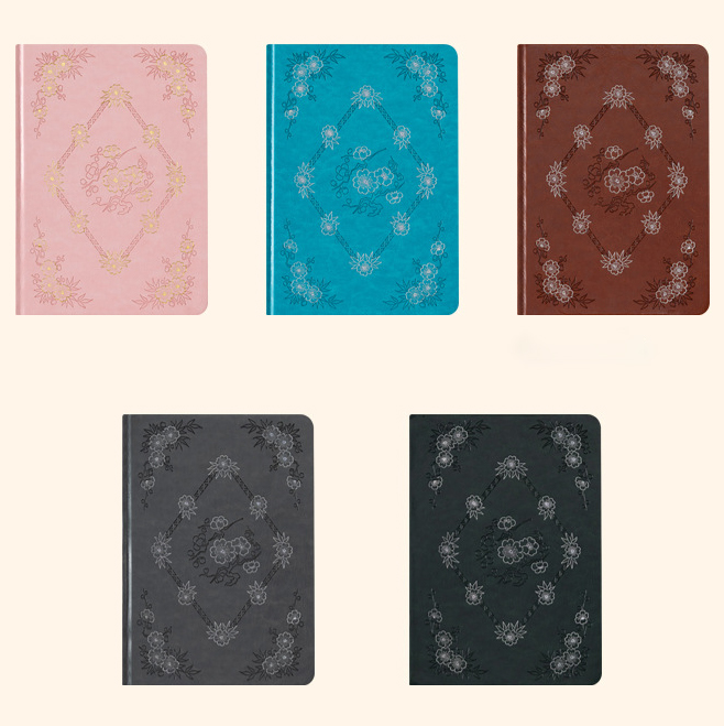 GBF2019 A5 PLUM FLOWER DOT GRID NOTEBOOK