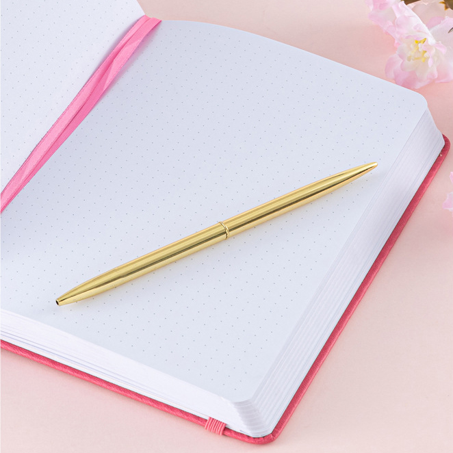 GBF2024 A5  FLOWER AND BIRD DOT GRID NOTEBOOK