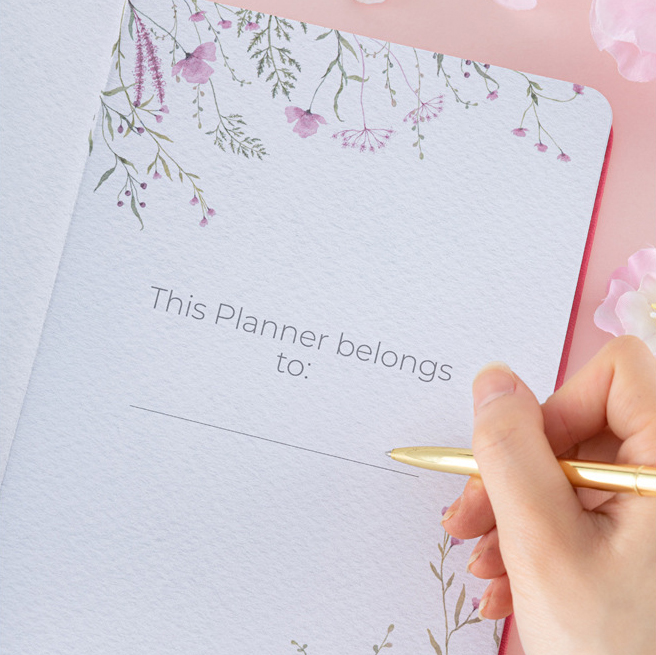 GBF2024 A5  FLOWER AND BIRD DOT GRID NOTEBOOK