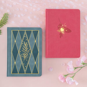 GBF2024 A5  FLOWER AND BIRD DOT GRID NOTEBOOK